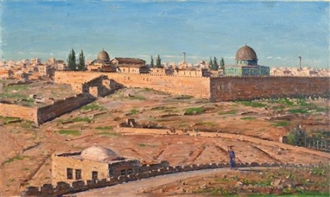 Ludwig Blum Jerusalem Oil on Canvas