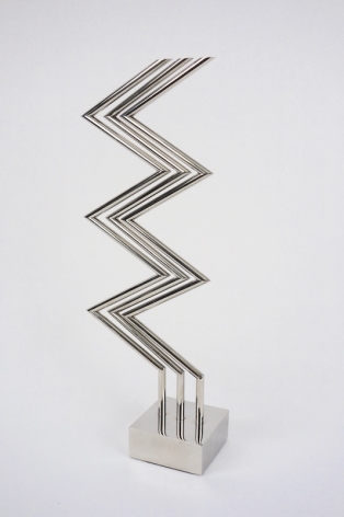 Yaacov Agam Israeli Sculpture 3 x 3 Interplay Silverplate 1970